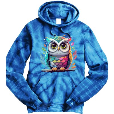 Owl Graphic Owl Artwork Bird Art Animal Owl Funny Gift Tie Dye Hoodie