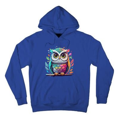 Owl Graphic Owl Artwork Bird Art Animal Owl Funny Gift Tall Hoodie