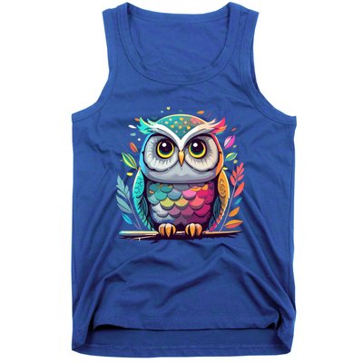 Owl Graphic Owl Artwork Bird Art Animal Owl Funny Gift Tank Top