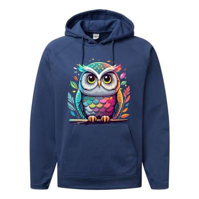 Owl Graphic Owl Artwork Bird Art Animal Owl Funny Gift Performance Fleece Hoodie