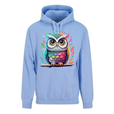 Owl Graphic Owl Artwork Bird Art Animal Owl Funny Gift Unisex Surf Hoodie