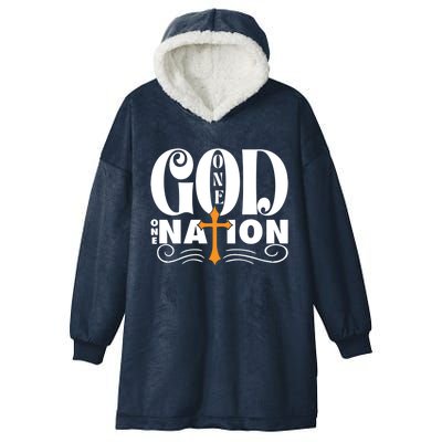 One God One Nation Love Jesus Christian Christmas Gift Hooded Wearable Blanket