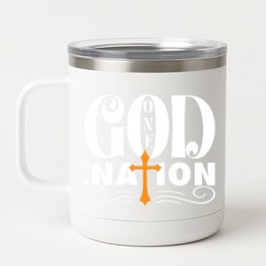 One God One Nation Love Jesus Christian Christmas Gift 12 oz Stainless Steel Tumbler Cup