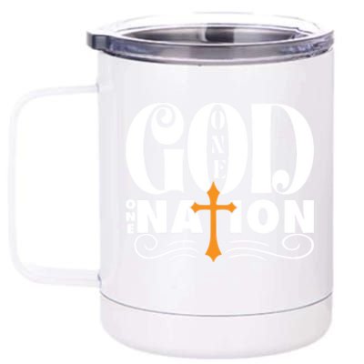 One God One Nation Love Jesus Christian Christmas Gift 12 oz Stainless Steel Tumbler Cup