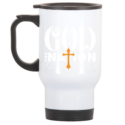 One God One Nation Love Jesus Christian Christmas Gift Stainless Steel Travel Mug