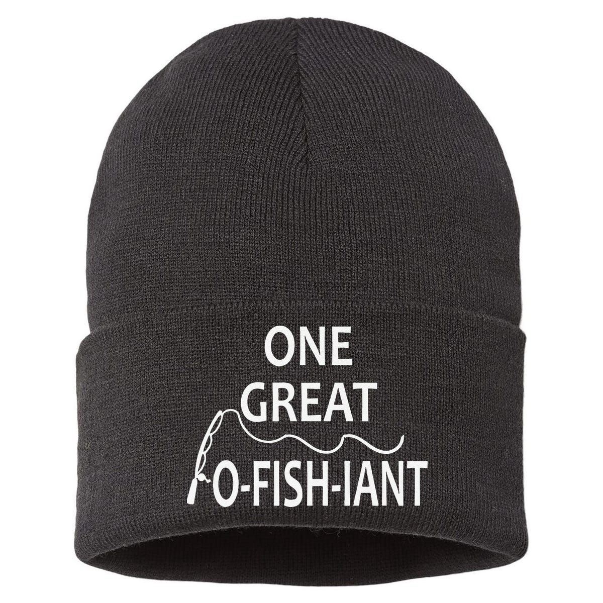 One Great OFishiant Fishing Wedding Officiant Pastor Gift Premium Sustainable Knit Beanie