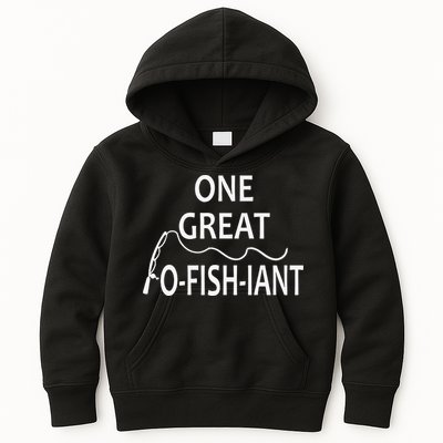 One Great OFishiant Fishing Wedding Officiant Pastor Gift Premium Kids Hoodie