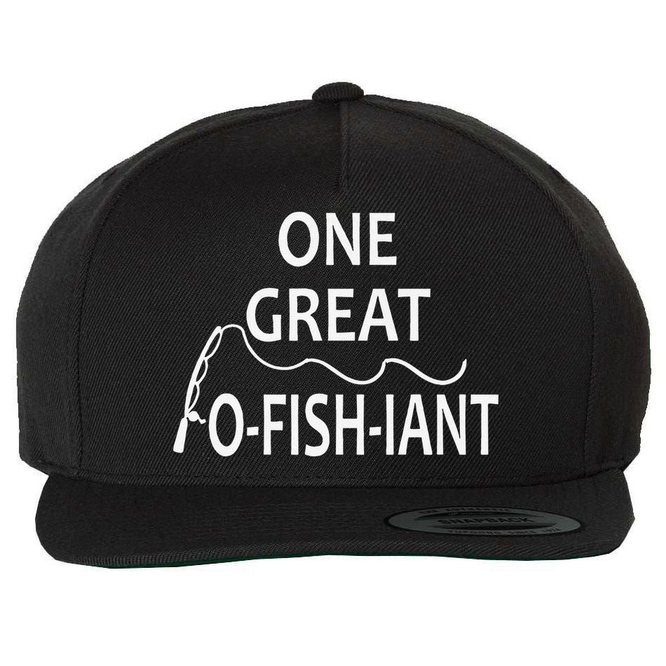 One Great OFishiant Fishing Wedding Officiant Pastor Gift Premium Wool Snapback Cap