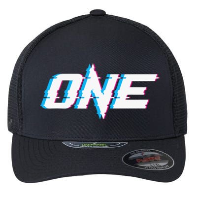 One Glitched Flexfit Unipanel Trucker Cap