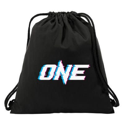 One Glitched Drawstring Bag