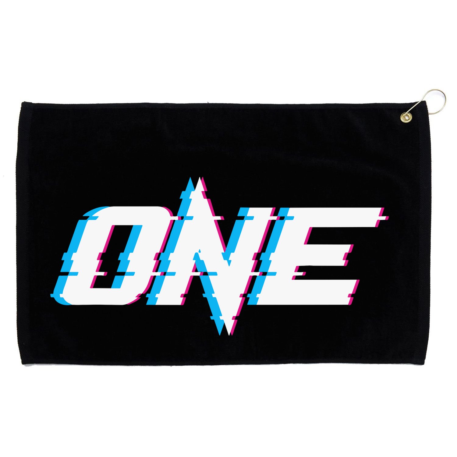 One Glitched Grommeted Golf Towel