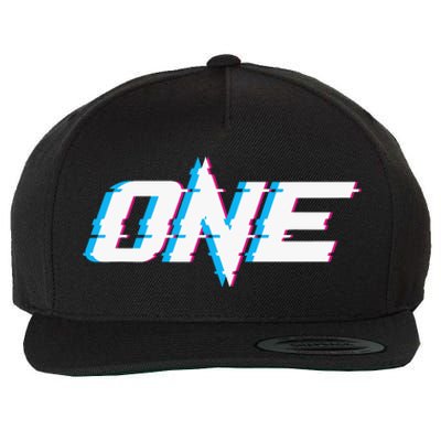 One Glitched Wool Snapback Cap