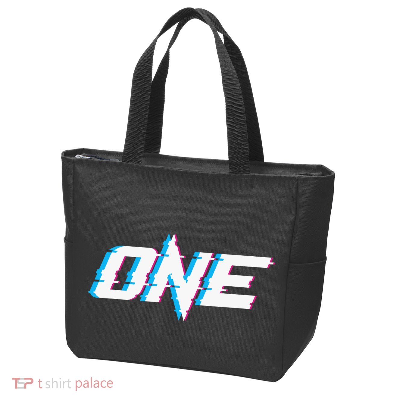 One Glitched Zip Tote Bag