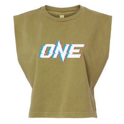 One Glitched Garment-Dyed Women's Muscle Tee