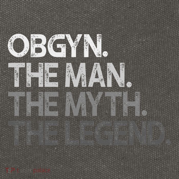 Obgyn Gynecologist Ob Gyn Man The Myth Legend Gift Cotton Canvas Backpack
