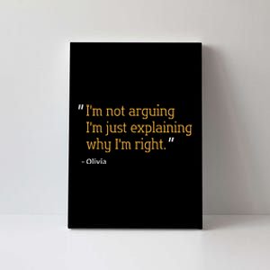 Olivia Gift Quote Personalized Funny Birthday Name Idea Canvas