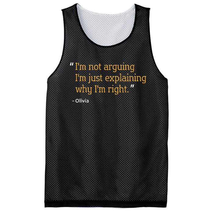 Olivia Gift Quote Personalized Funny Birthday Name Idea Mesh Reversible Basketball Jersey Tank