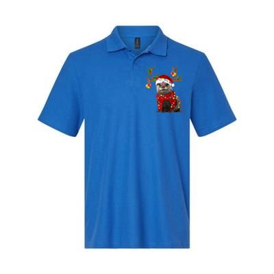 Otter Gorgeous Reindeer Otter Christmas Tree Light Xmas Gift Softstyle Adult Sport Polo