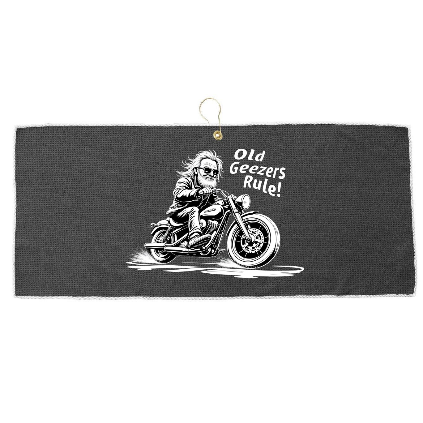 Old Geezers Rule! Large Microfiber Waffle Golf Towel