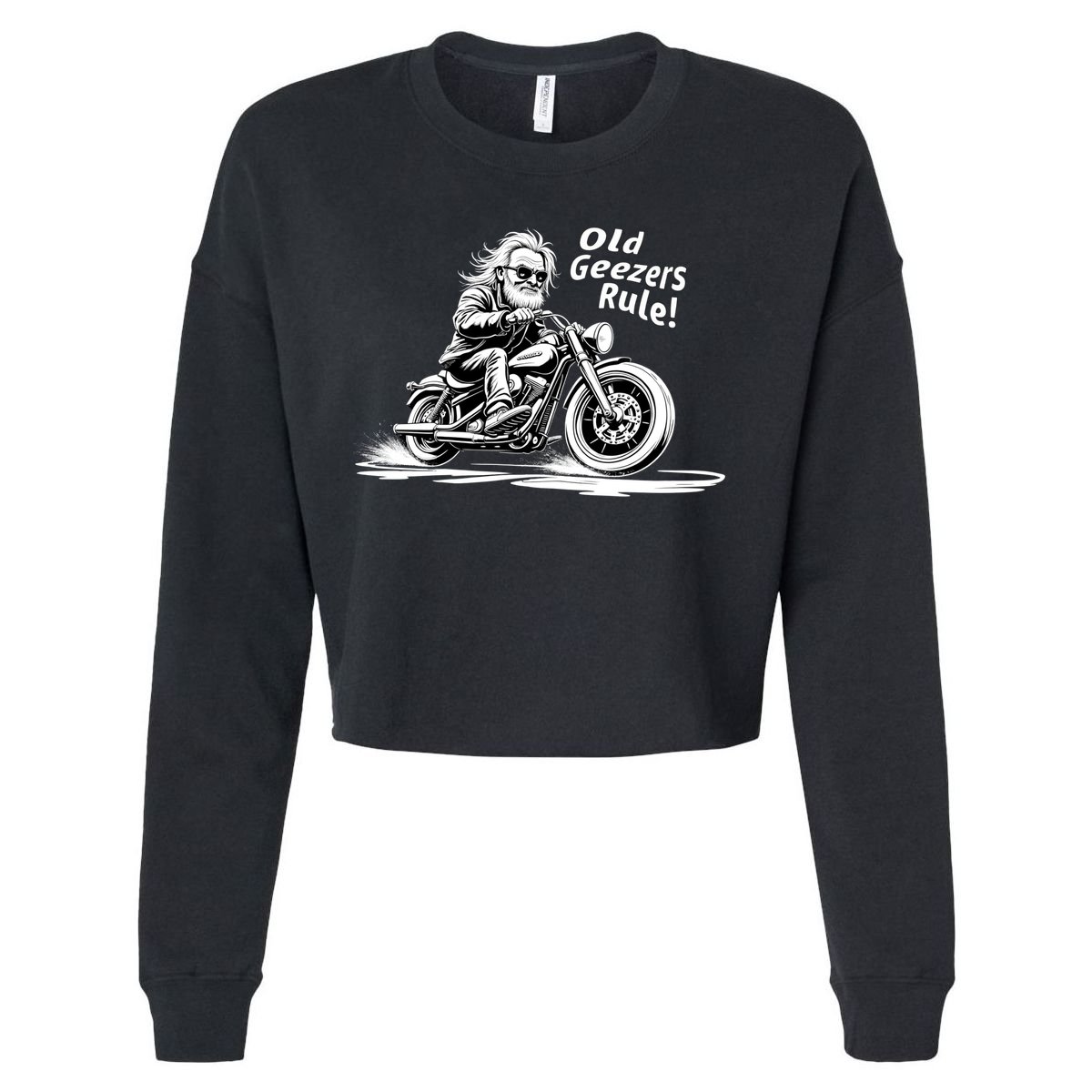 Old Geezers Rule! Cropped Pullover Crew