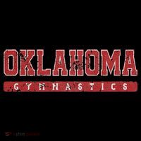 Oklahoma Gymnastics Red Vintage Text Performance Shirt