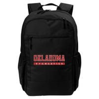 Oklahoma Gymnastics Red Vintage Text Backpack
