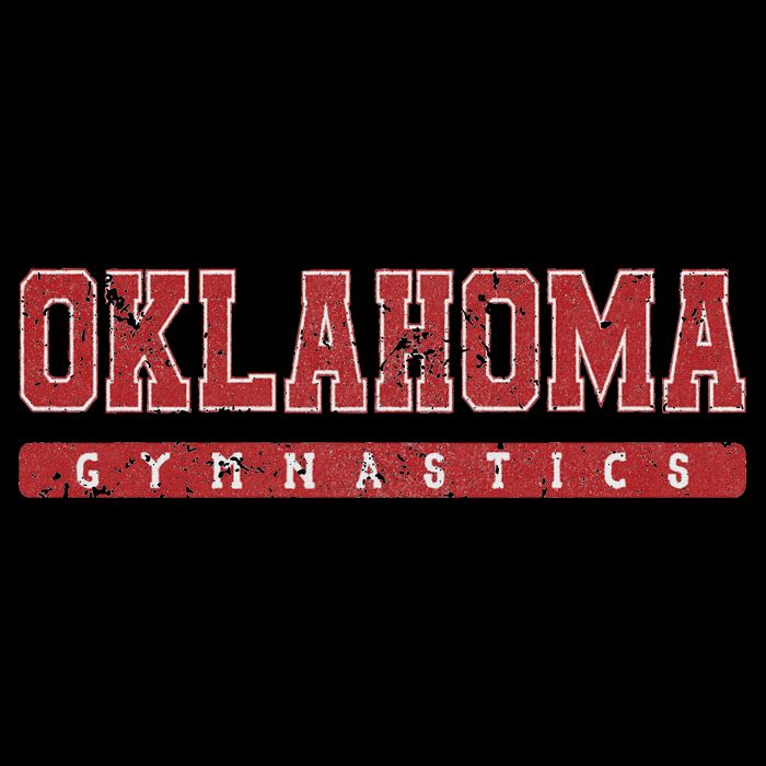 Oklahoma Gymnastics Red Vintage Text Backpack