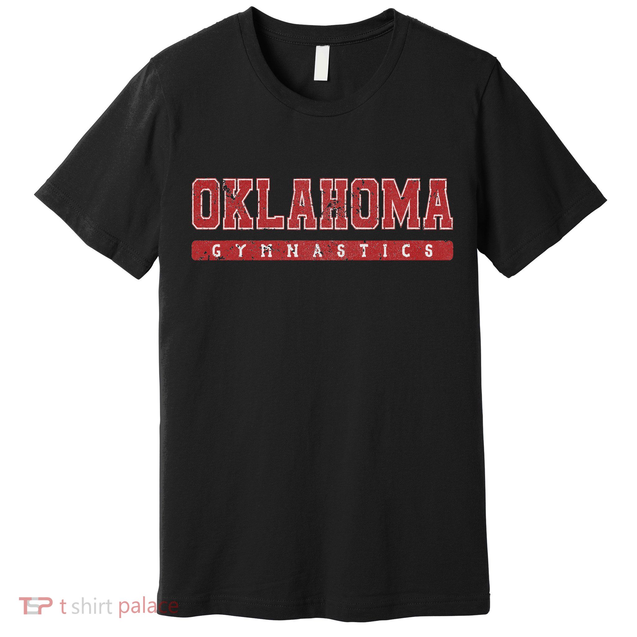 Oklahoma Gymnastics Red Vintage Text Premium T-Shirt