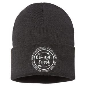 OB Gyn Squad Obstetrician Gynecologist Healthcare Nurse Sustainable Knit Beanie