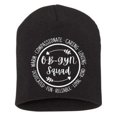 OB Gyn Squad Obstetrician Gynecologist Healthcare Nurse Short Acrylic Beanie