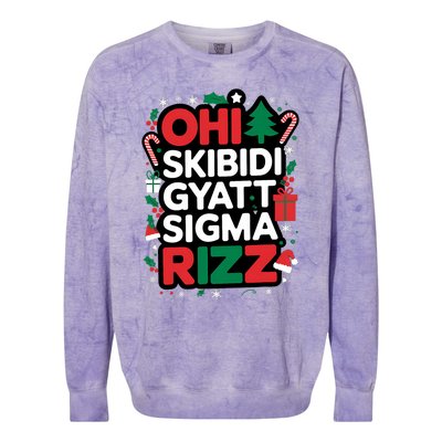 Ohio Gyatt Sigma Rizz Gen Alpha Xmas Christmas Party Colorblast Crewneck Sweatshirt