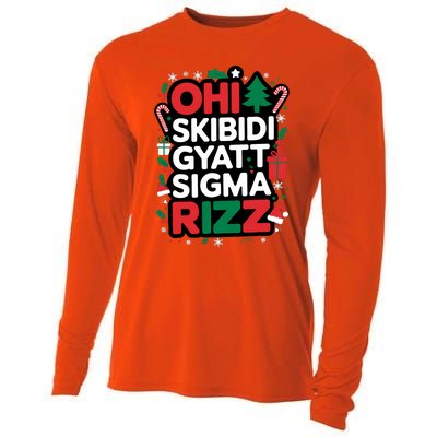 Ohio Gyatt Sigma Rizz Gen Alpha Xmas Christmas Party Cooling Performance Long Sleeve Crew