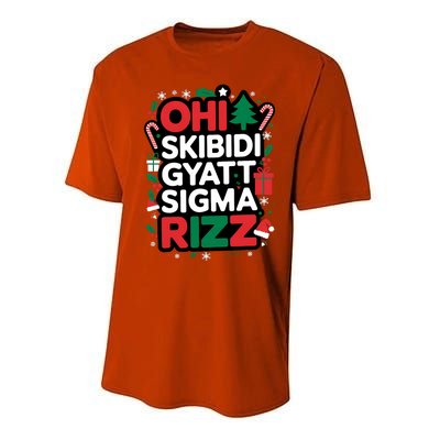 Ohio Gyatt Sigma Rizz Gen Alpha Xmas Christmas Party Performance Sprint T-Shirt