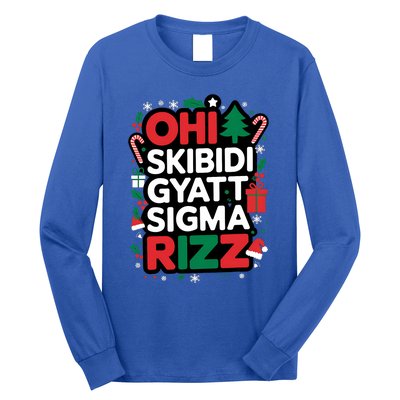 Ohio Gyatt Sigma Rizz Gen Alpha Xmas Christmas Party Long Sleeve Shirt