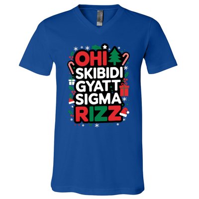 Ohio Gyatt Sigma Rizz Gen Alpha Xmas Christmas Party V-Neck T-Shirt