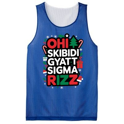 Ohio Gyatt Sigma Rizz Gen Alpha Xmas Christmas Party Mesh Reversible Basketball Jersey Tank