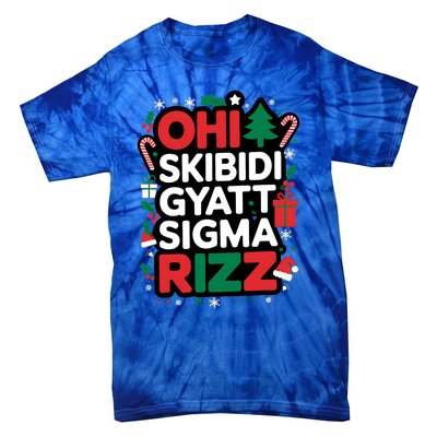 Ohio Gyatt Sigma Rizz Gen Alpha Xmas Christmas Party Tie-Dye T-Shirt