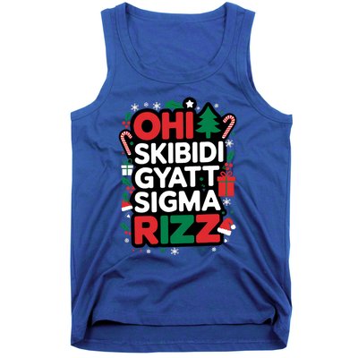 Ohio Gyatt Sigma Rizz Gen Alpha Xmas Christmas Party Tank Top