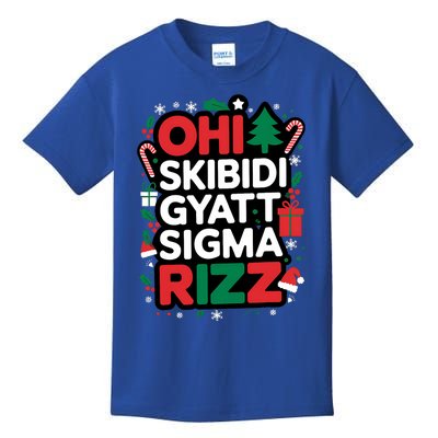 Ohio Gyatt Sigma Rizz Gen Alpha Xmas Christmas Party Kids T-Shirt