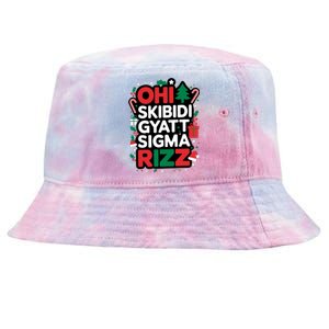 Ohio Gyatt Sigma Rizz Gen Alpha Xmas Christmas Party Tie-Dyed Bucket Hat