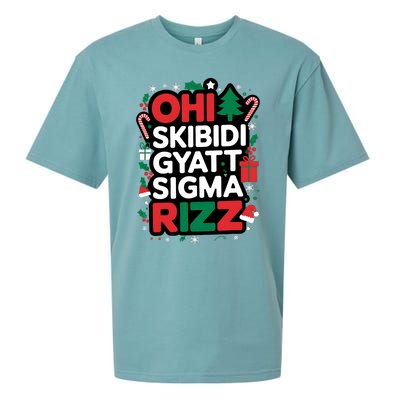 Ohio Gyatt Sigma Rizz Gen Alpha Xmas Christmas Party Sueded Cloud Jersey T-Shirt