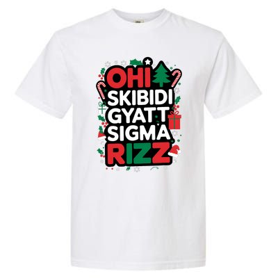 Ohio Gyatt Sigma Rizz Gen Alpha Xmas Christmas Party Garment-Dyed Heavyweight T-Shirt