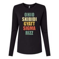 Ohio Gyatt Sigma Rizz Womens Cotton Relaxed Long Sleeve T-Shirt