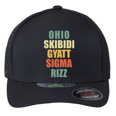 Ohio Gyatt Sigma Rizz Flexfit Unipanel Trucker Cap