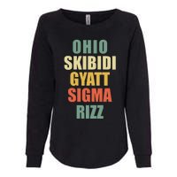 Ohio Gyatt Sigma Rizz Womens California Wash Sweatshirt