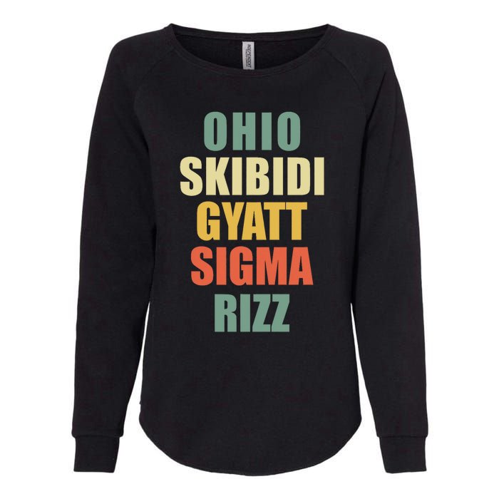 Ohio Gyatt Sigma Rizz Womens California Wash Sweatshirt