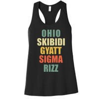 Ohio Gyatt Sigma Rizz Women's Racerback Tank