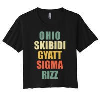 Ohio Gyatt Sigma Rizz Women's Crop Top Tee