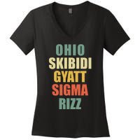 Ohio Gyatt Sigma Rizz Women's V-Neck T-Shirt