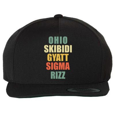 Ohio Gyatt Sigma Rizz Wool Snapback Cap